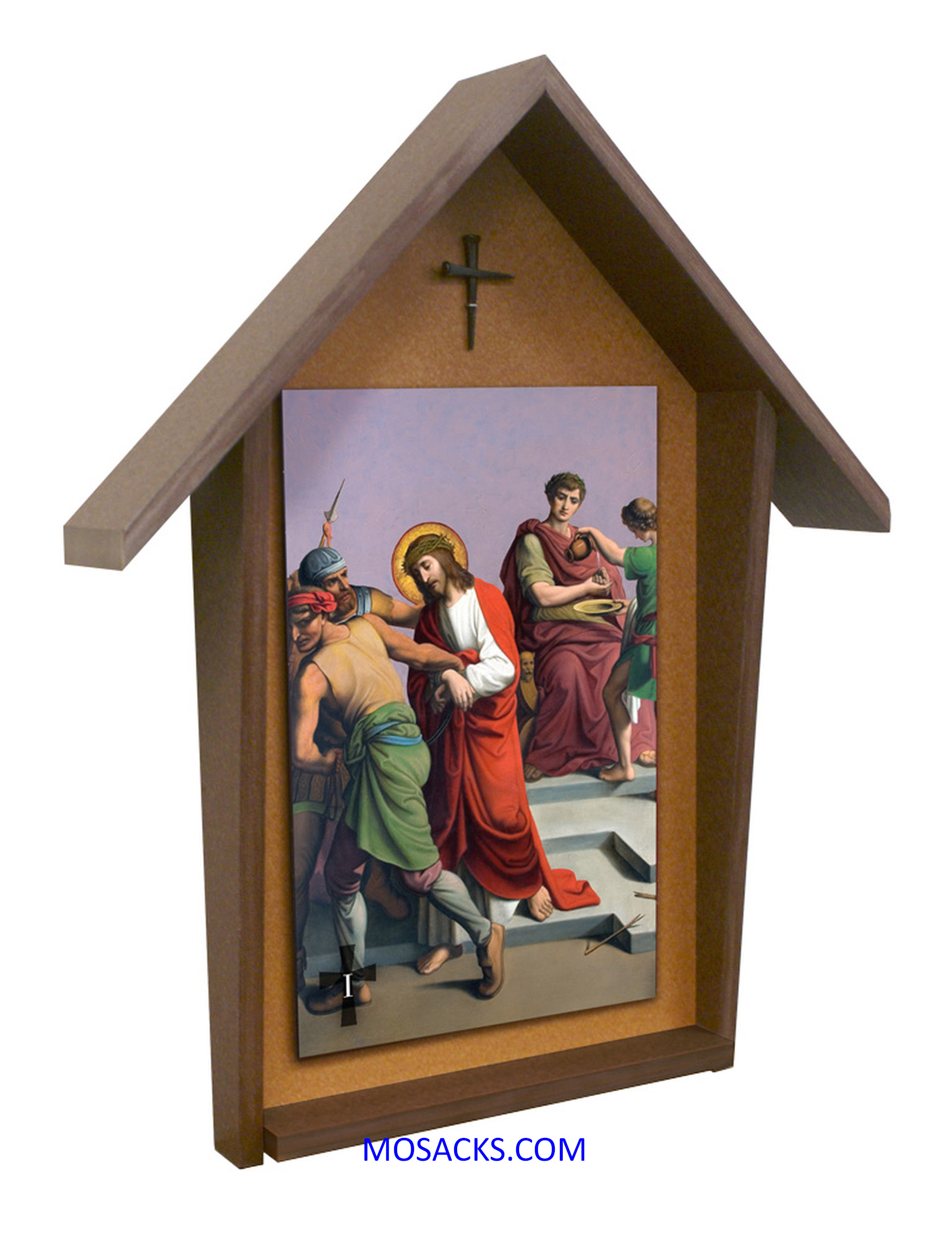 St. Peter Stations Of The Cross Poly Wood Outdoor Deluxe Shrine Set