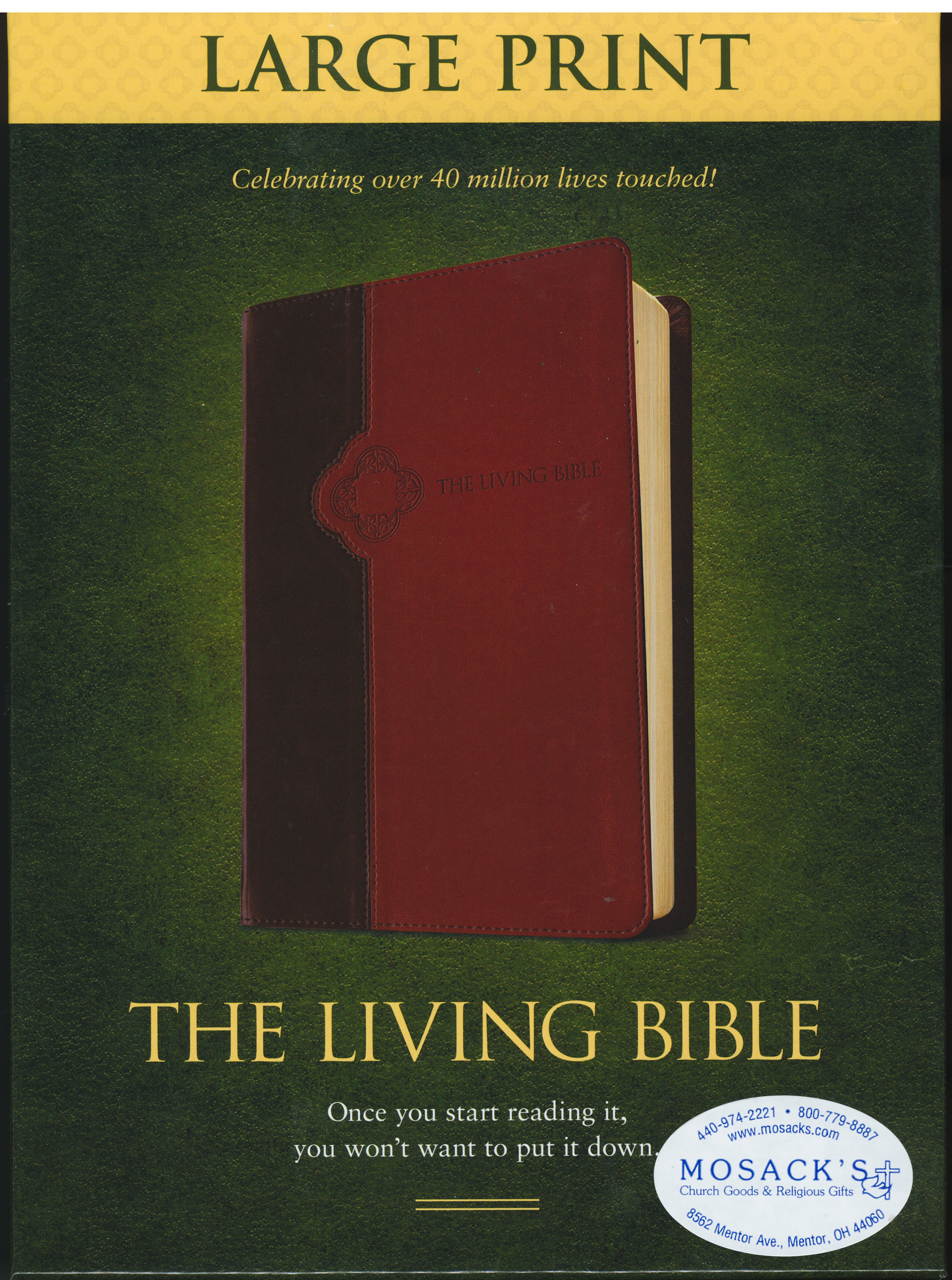 The Living Bible Large Print from Tyndale Publishing 108-9781414378589