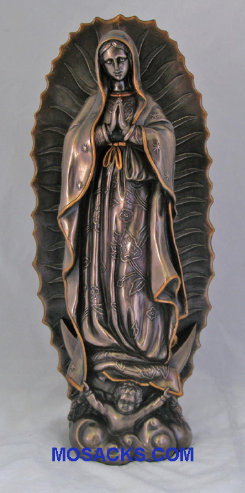 Our Lady of Guadalupe Veronese Bronze Statue 19", SRA-GUAD19