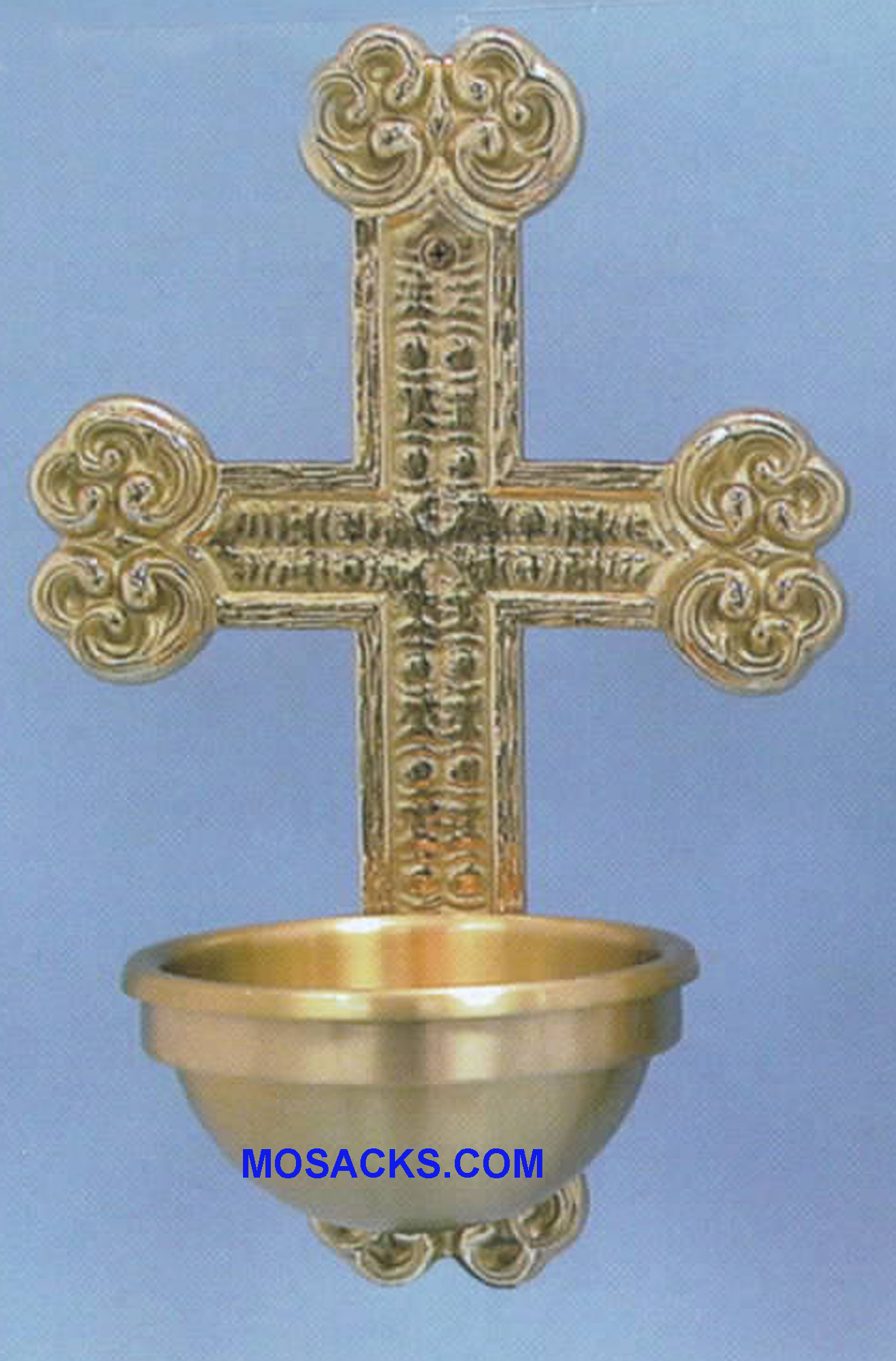 Bronze Holy Water Font Cross 97HWF25