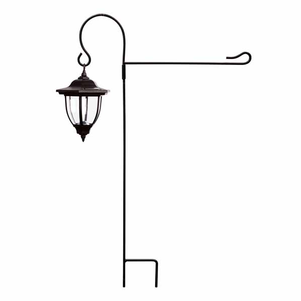 Flagtrends by Carson Garden Flag Stake With Solar Lantern Metal Powder Coated 480-60770