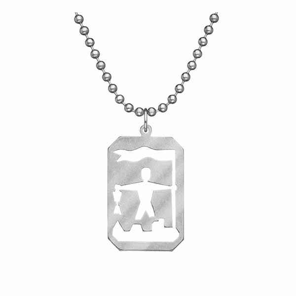 St. Florian GI Jewelry Pendant with 24" Beaded Chain #10135S