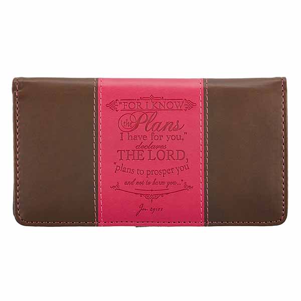 For I Know The Plans I Have For You LuxLeather Checkbook Cover-6006937122826
