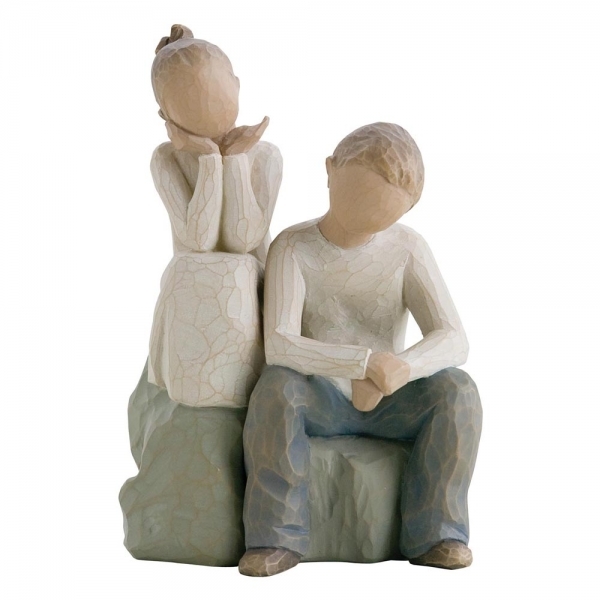Willow Tree Figurine Brother and Sister By my side 5.5" H 26187